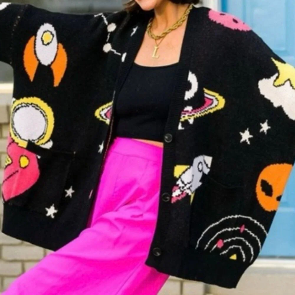 Dressed in Lala Wish You Were Here Oversized Cardigan - Picture 1 of 6
